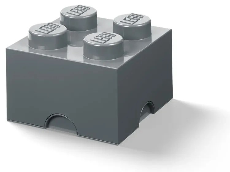 Detský tmavosivý úložný box LEGO® Square