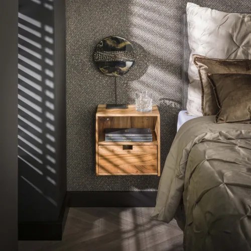 Nočný stolík 23-07 Flat Drevo Acacia 2-Set  - Komfort-nábytok