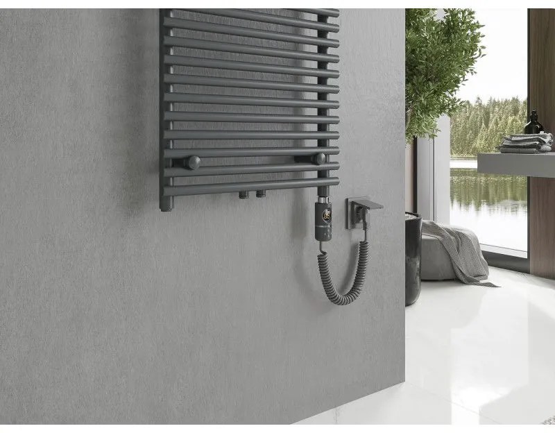 Mexen Sol, elektrické vykurovacie teleso 1200x500 mm + vykurovacia tyč 600 W, antracitová, W125-1200-500-2600-66