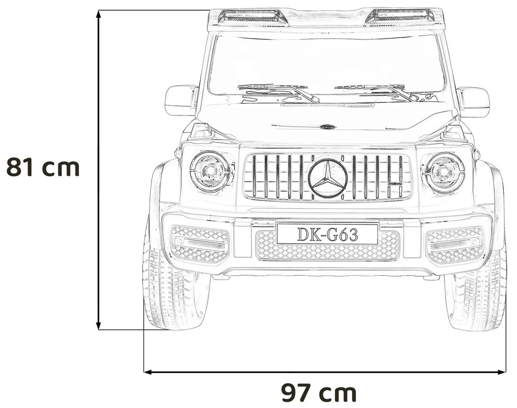 Elektrické autíčko Mercedes Benz G63 AMG XXL STRONG biele