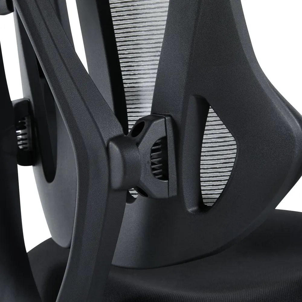 Herná ergonomická stolička ERACER H3246 — sieť / látka, sivá / čierna