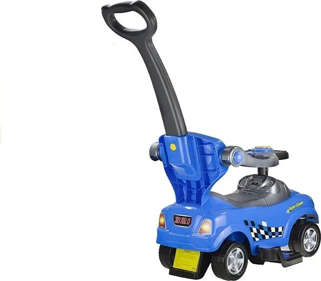 LEAN CARS Detský kočík so šmykľavkou Coupe Blue