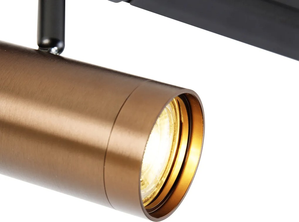 Moderný 1-fázový koľajnicový systém so 4 reflektormi tmavo bronzový - Jeana