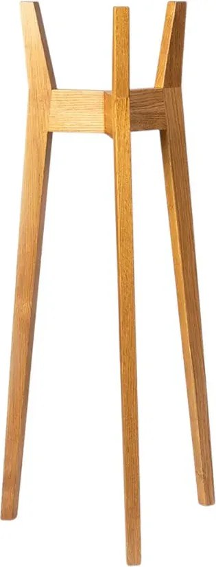 Drevený stojan na kvety THEO, 49x49x100 cm Dub