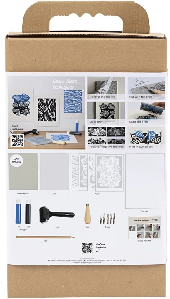Kreatívna sada Starter Craft Kit Block Printing