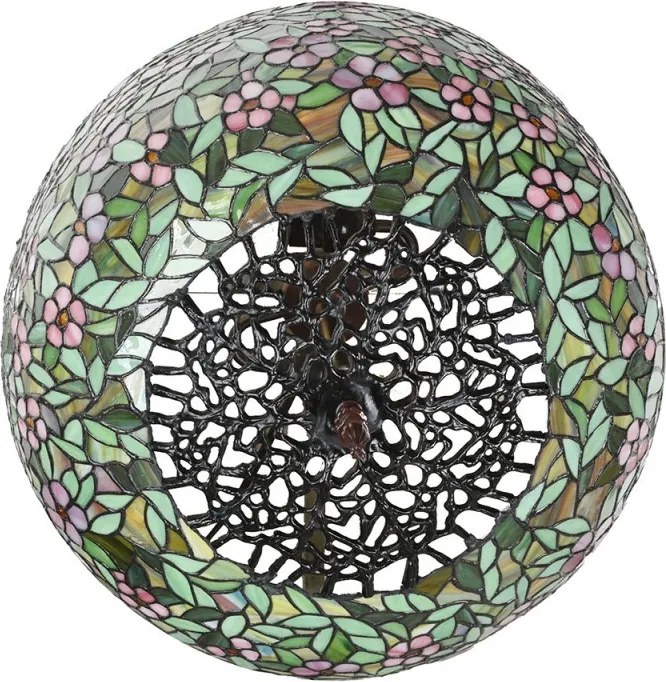 Farebná stolná lampa Tiffany Flower Garden - Ø 46*72cm E27/max 2x60W