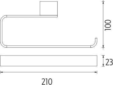 Nimco Držiak na uteráky, 21 cm KIBO - Ki 14060-26
