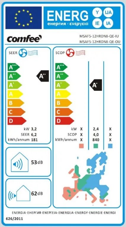 Klimatizácia Midea/Comfee MSAF5-12HRDN8-QE SET QUICK