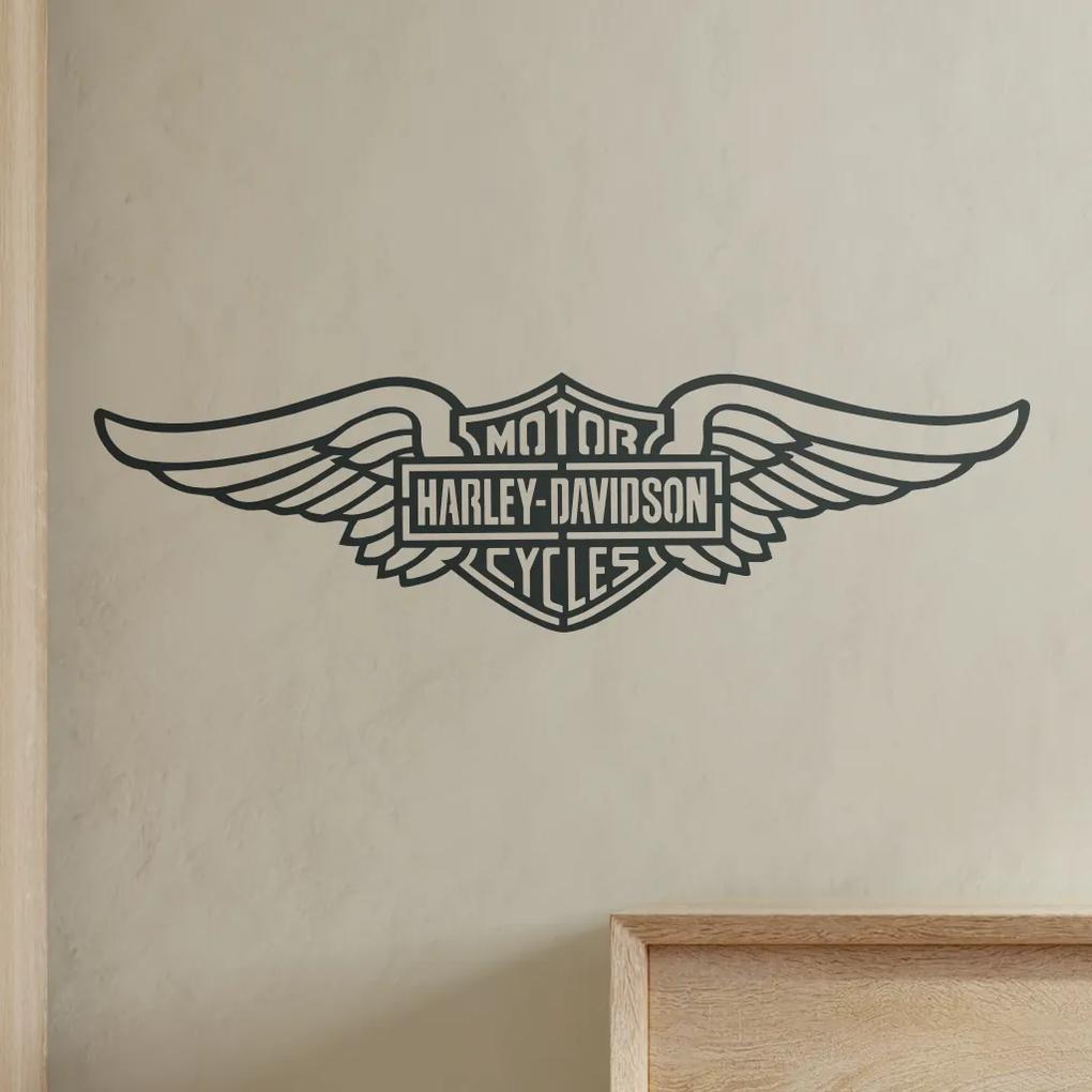 Veselá Stena Samolepka na stenu na stenu Harley Davidson krídla