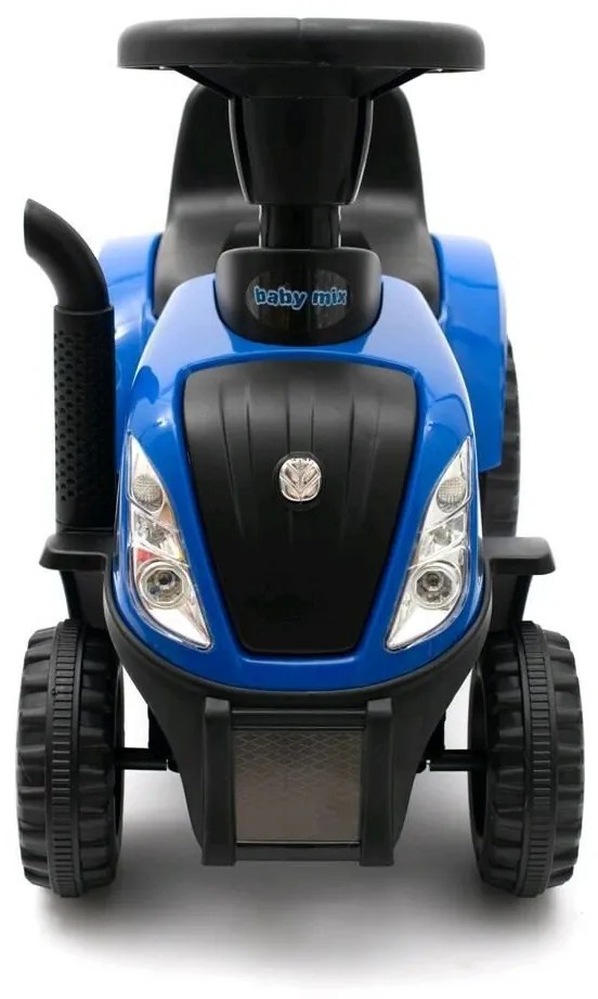 Detské odrážadlo traktor s vlečkou a náradím Baby Mix New Holland žltý