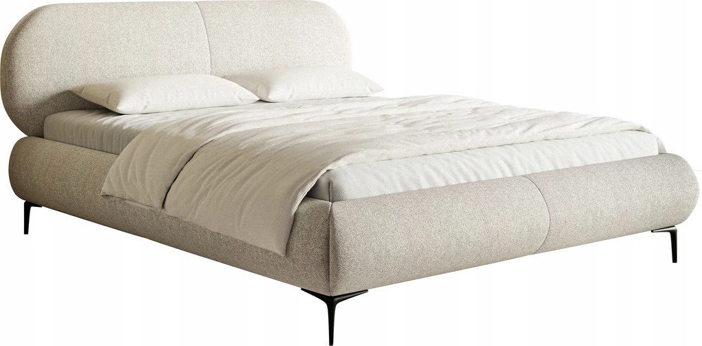 Manželská posteľ 180cm Octave (rošt úl. priestor) (svetlobéžová čierna)