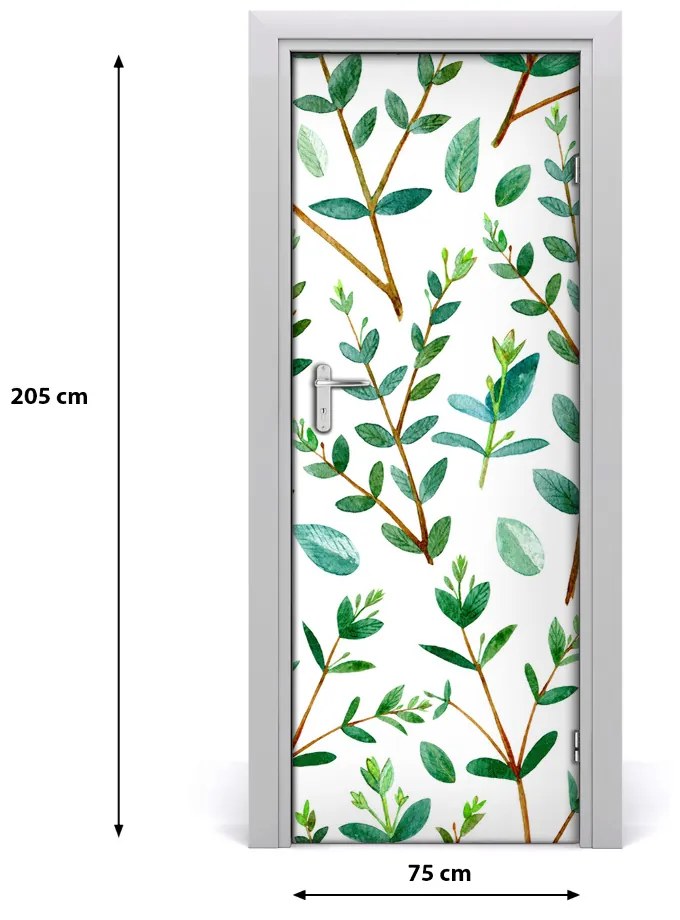Samolepiace fototapety na dvere eukaliptus 75x205 cm
