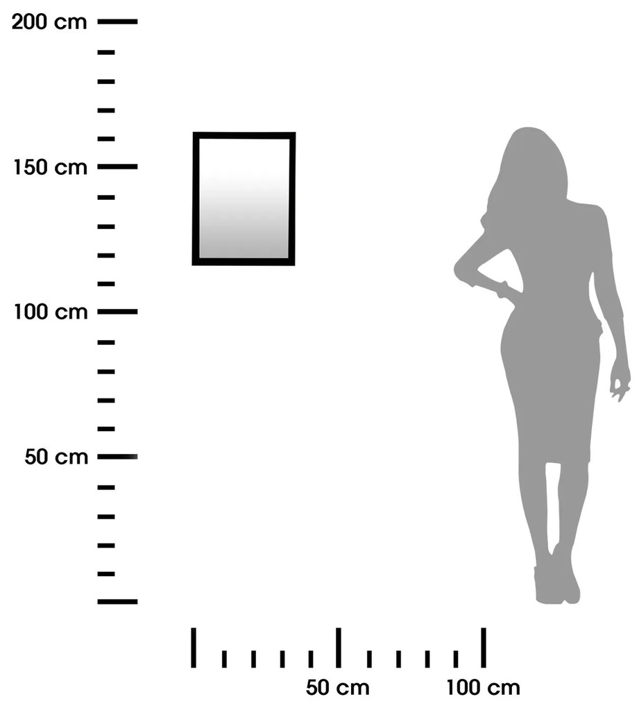 Zrkadlo Basic, čierne