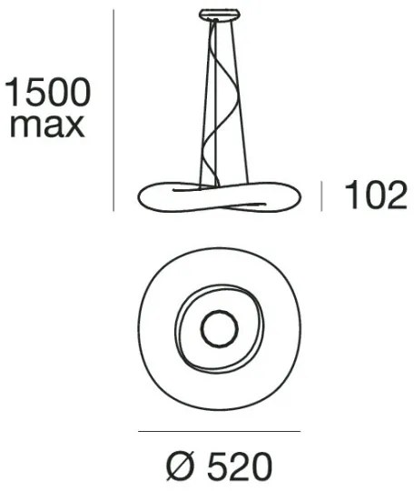 Linea Light 8005 - LED Stmievateľný luster na lanku MR. MAGOO LED/23W/230V
