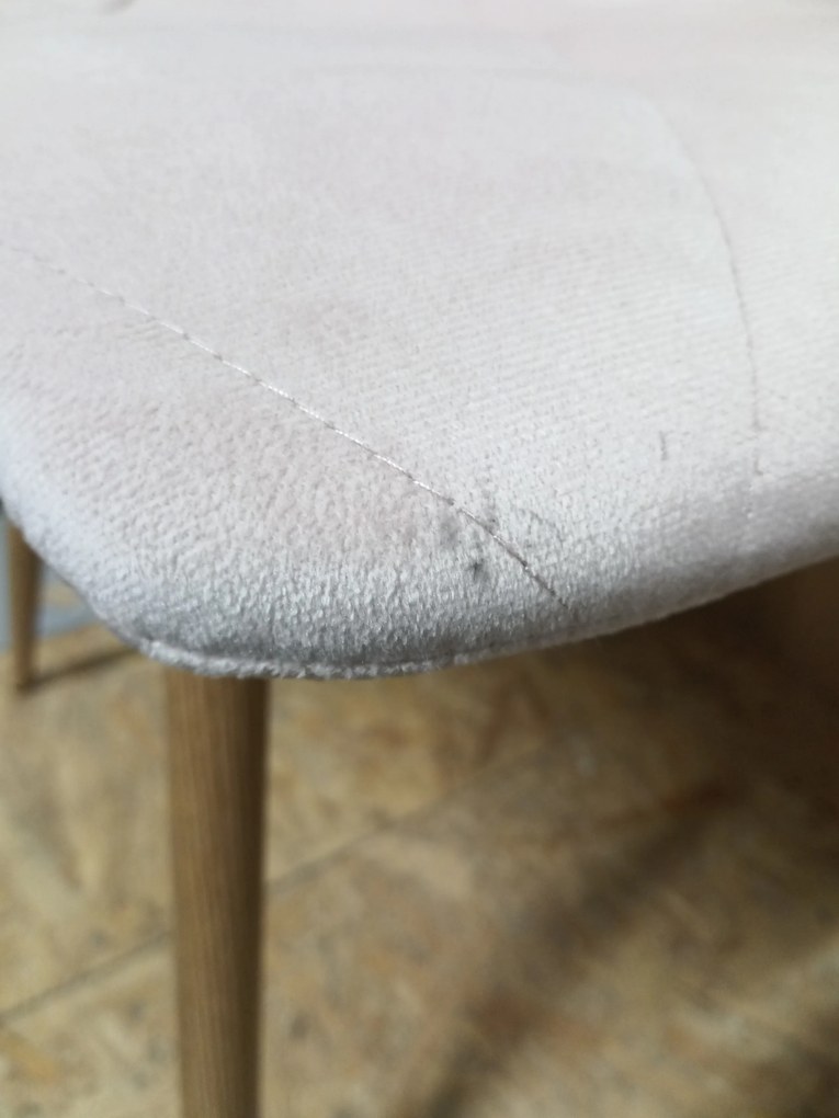 AKCIA Svetloružová zamatová jedálenská stolička LIBRA II. akosť