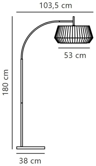 Nordlux - Stojacia lampa DICTE 1xE27/60W/230V čierna/béžová