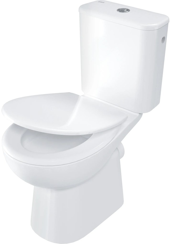 Deante Deante, WC kombi 635x350x755 mm + toaletné WC sedadlo, biela lesklá, DEA-CDFD6RPS