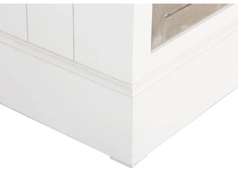 furniture-nabytek.cz - Masívna komoda Russel z paulovnie a MDF, lakovaná, biela