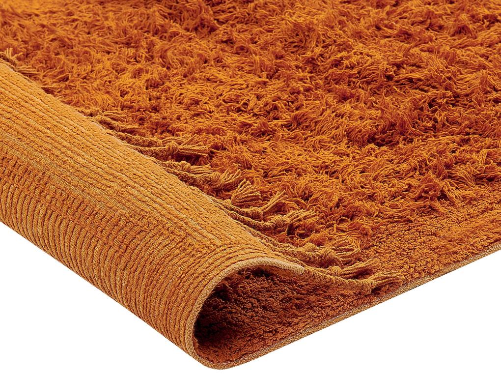 Bavlnený koberec 140 x 200 cm oranžový BITLIS Beliani