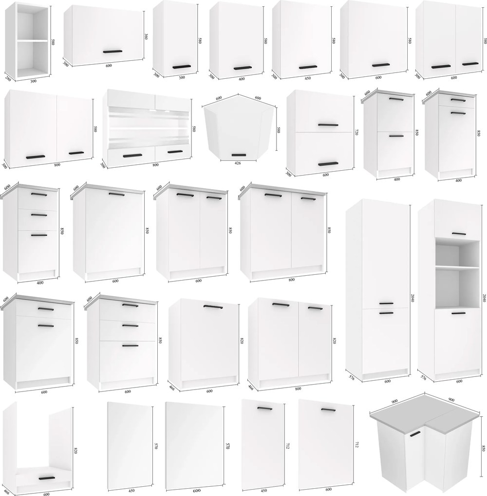 Panel na umývačku Belini odkrytý 60 cm biely mat TOR PO60/1/WT/WT/0/0