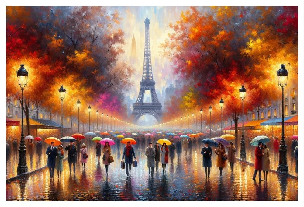 Obraz jesenný Paríž s Eiffelovkou