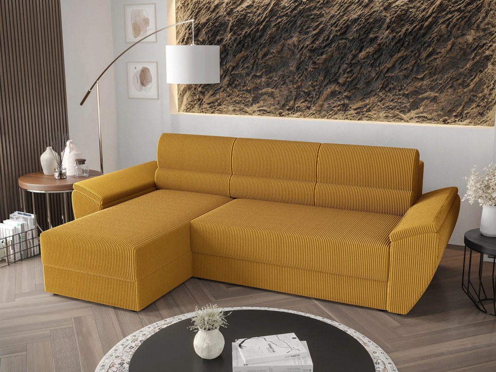 Rohová sedacia súprava Radiant L2 (žltá) (L). Akcia -20%. Vlastná spoľahlivá doprava až k Vám domov. 1062228