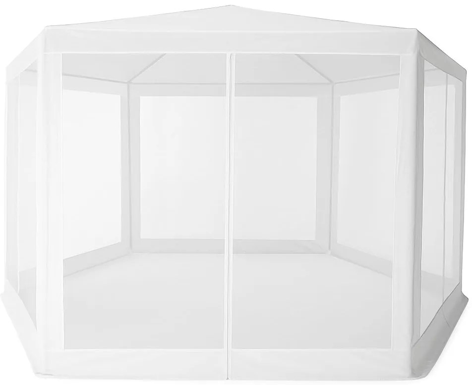 Záhradný pavilónový altánok, s moskytiérou, biely, MultiGarden