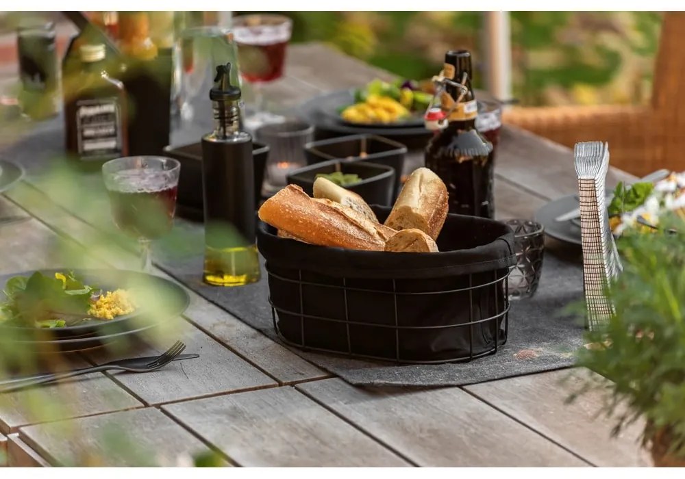 Čierna ošatka na pečivo so stojanom Wenko Black Outdoor Kitchen Bela