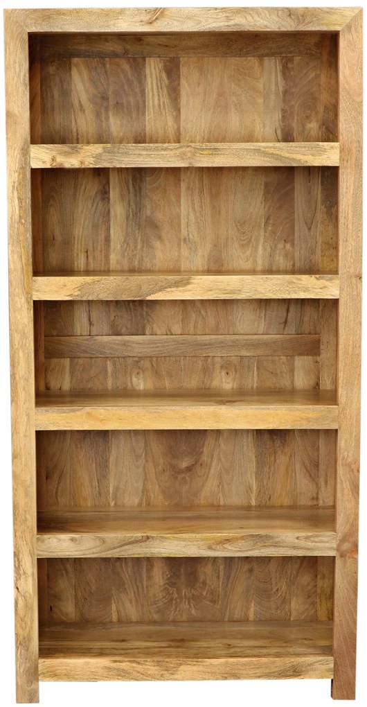 furniture-nabytek.cz - Knižnica do obývačky 90x180x35 z masívu mango