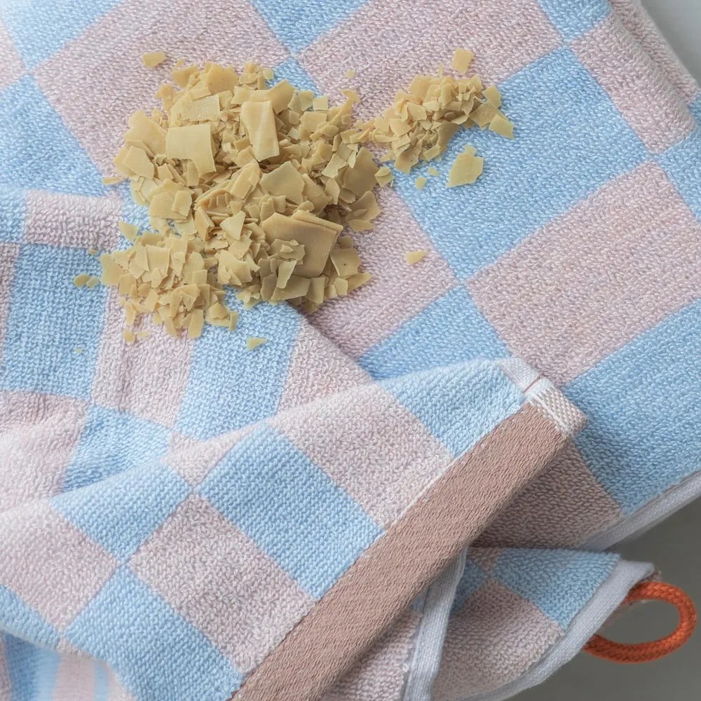 Modro-ružové uteráky z bio bavlny v súprave 2 ks 40x55 cm Retro - Mette Ditmer Denmark