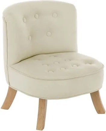 Detské kreslo béžové 25 cm Biela