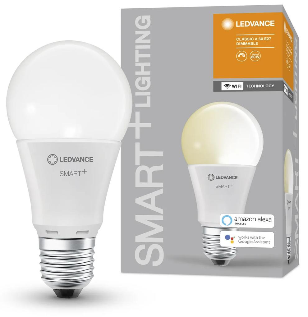 LEDVANCE Inteligentná LED žiarovka SMART+ WIFI, E27, A60, 9W, 806lm, 2700K, teplá biela
