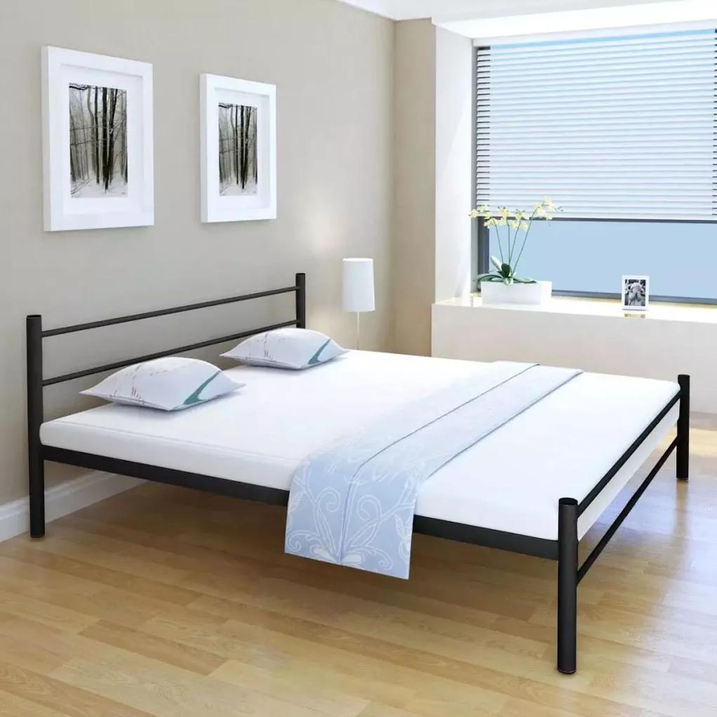 244062 Edco Kovový rám postele, čierny, 180x200 cm
