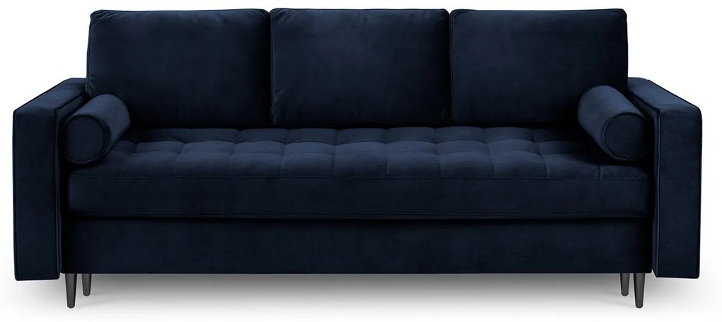 Rozkladacia zamatová pohovka s úložným priestorom Romeo 225 × 100 × 96 cm