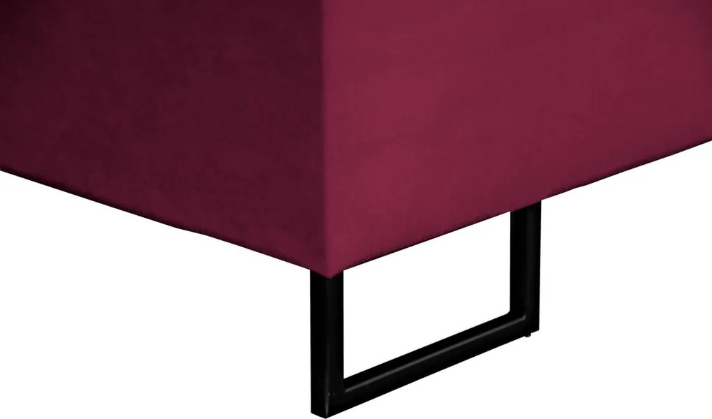 Posteľ Amy 180x200 cm, vínovo červená látka