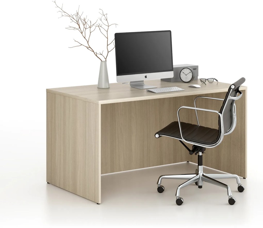 Kancelársky písací stôl FRAME, 140x80 cm, dub prírodný