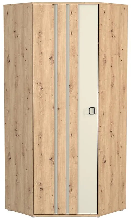 Rohová skriňa 1D Camari dub Artisan/Casmhere