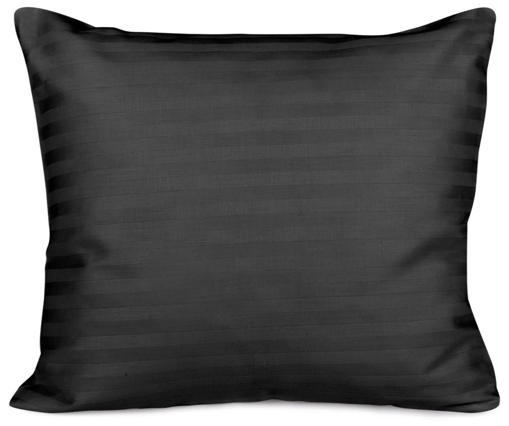 SATÉNOVÁ OBLIEČKA NA VANKÚŠ CIZGILI BLACK 70X80 CM EXCLUSIVE ČIERNA