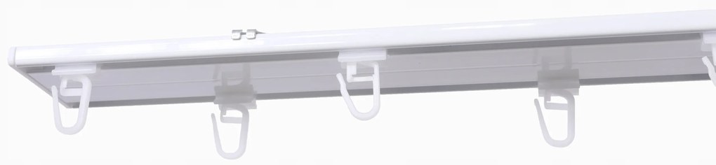 Dekorstudio Stropná hliníková dvojitá koľajnica Small PLUS Dĺžka: 180cm, Typ príslušenstva: Bežce s háčikmi