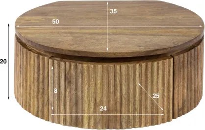 Nočný stolík 23-11 Wave Drevo Mango  - Komfort-nábytok