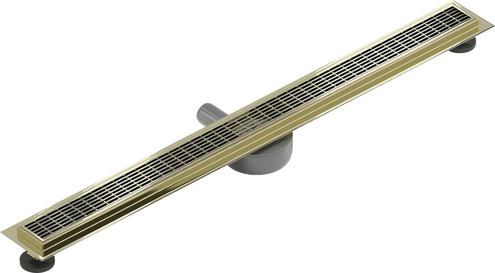 Mexen Flat 360°, nerezový sprchový žľab vzor M33 100 cm, zlatá lesklá, 1533100-40