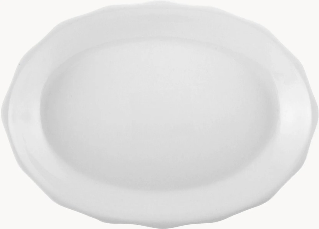 Oválny porcelánový servírovací podnos Blanc