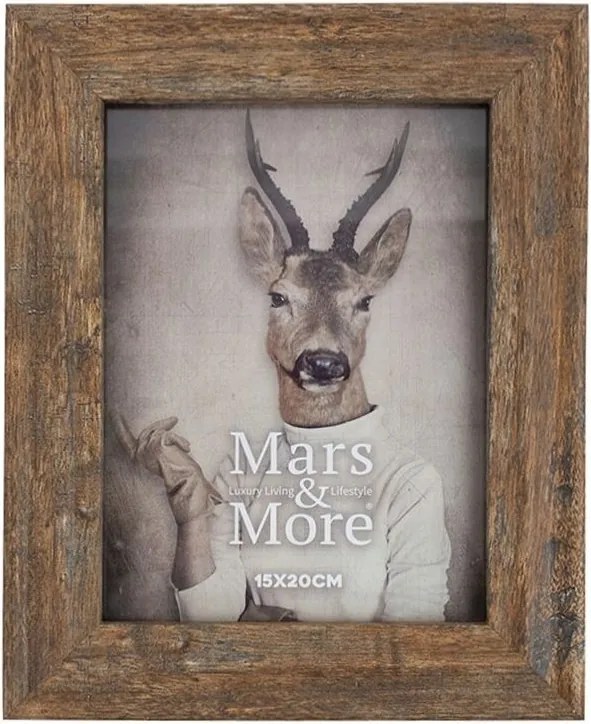 Hnedý fotorámik v dizajne dreva Nature L - 21*2*26/ 15*20cm