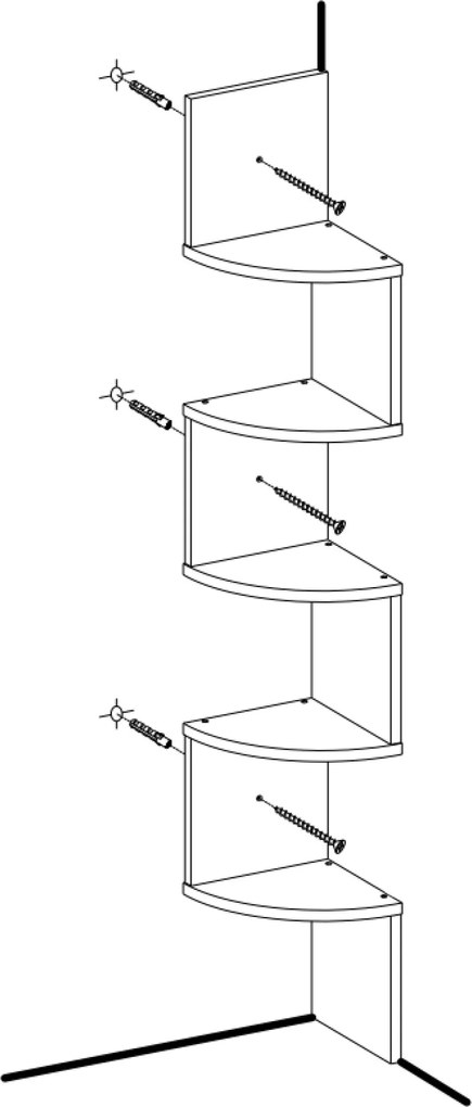 Sconto Nástenný regál FALKEN biela