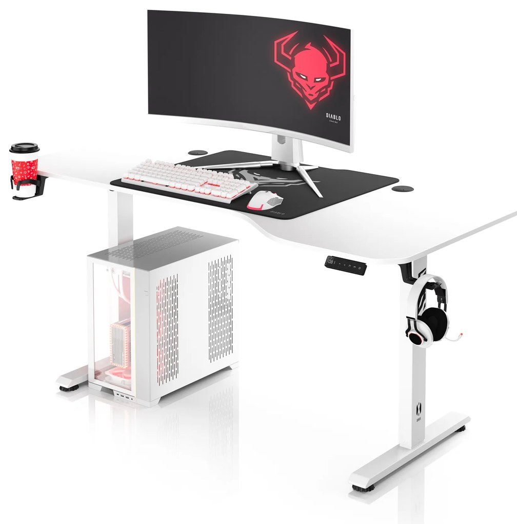 Výškovo Nastaviteľný Stôl Diablo X-Tensio 1600 Biely