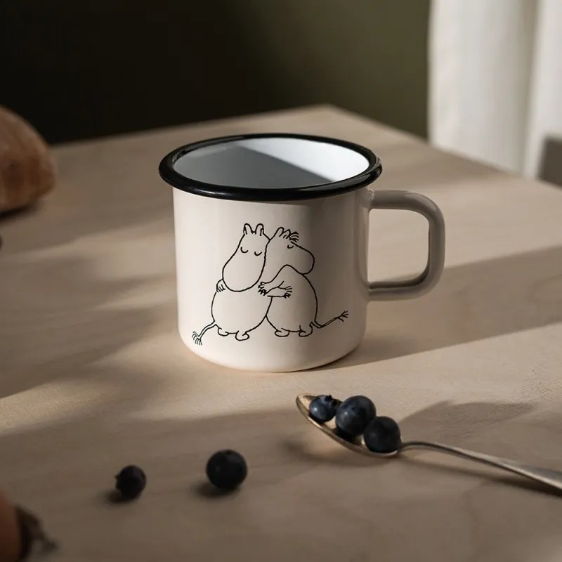 Hrnček 80. výročie Moomin 0,37l, smalt / béžový