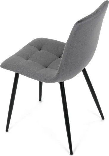 Jedálenská stolička zamatová, sivá DCL-X7015 GREY2