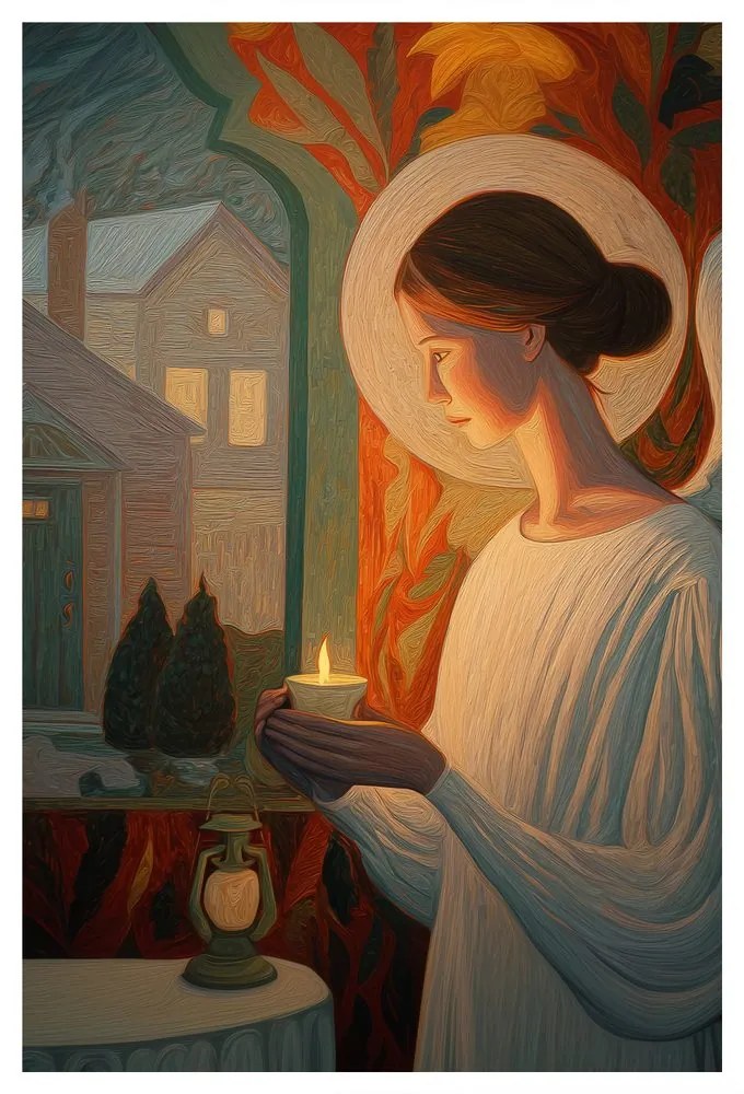 Obraz sviatočné anjelské svetlo