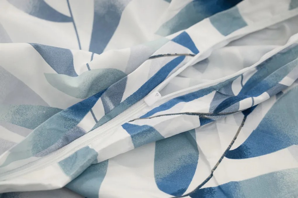 Obliečky z mikrovlákna KOVENDI modro-biele Rozmer obliečky: 2 ks 70 x 90 cm | 200 x 220 cm