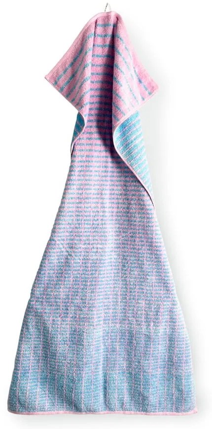 Modrý/ružový froté uterák s prímesou bambusu 50x100 cm Nuance – JUNA